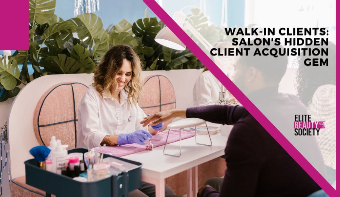 A beauty pro allows a walk-in client to take an afternoon spot, a quick client acquisition tool.