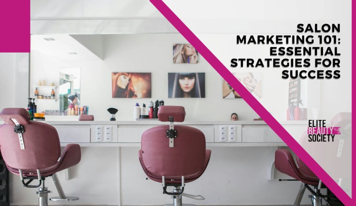 A salon with pink chairs is empty as its salon owners strategize on salon marketing success.