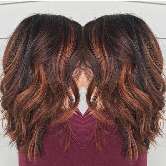 Auburn colored hair