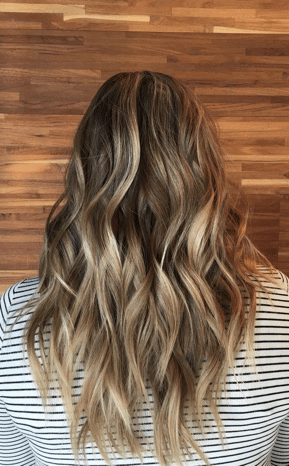 Deep blonde to gold colored hair