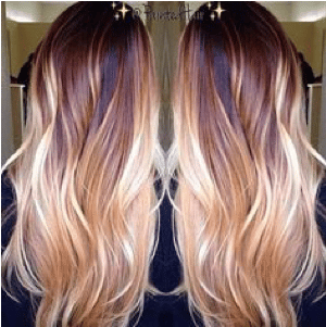 Bold color balayage