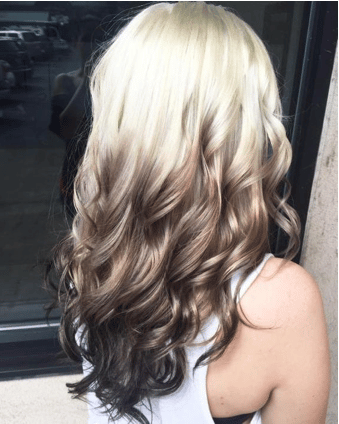Platinum glow down hair