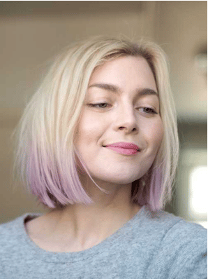 Subtle pink colored