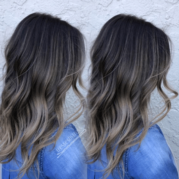 Ash and brown colored hair
