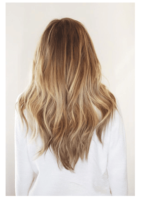 Melted gold balayage