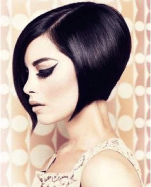 Brunette with a pixie haircut