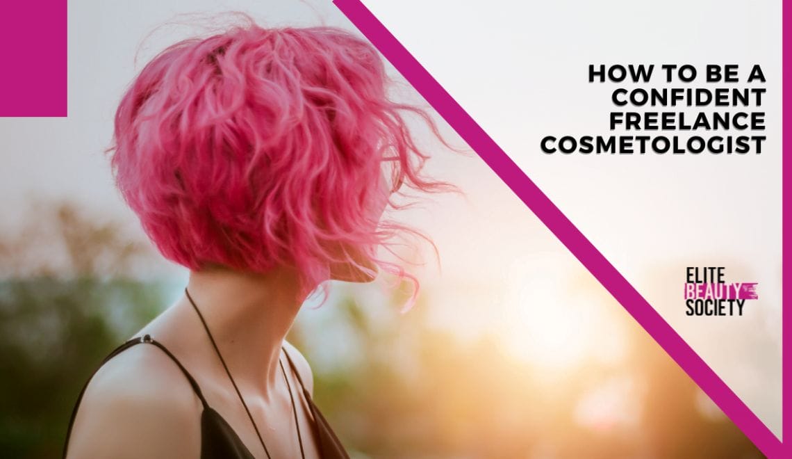 A confident freelance beauty professional shows off her pink hair.