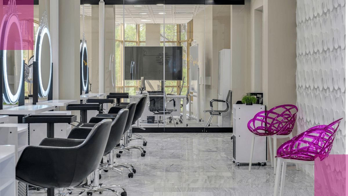 A salon owner shows off the inside of her shop, showing the wasted costs.