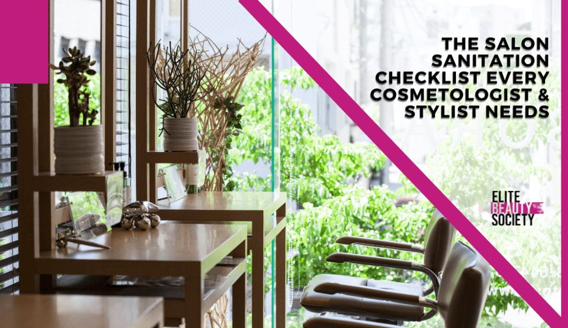 A salon crew worked through their salon sanitation checklist during spring cleaning, showing off their tidy space.