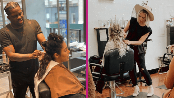 hairstylist at work