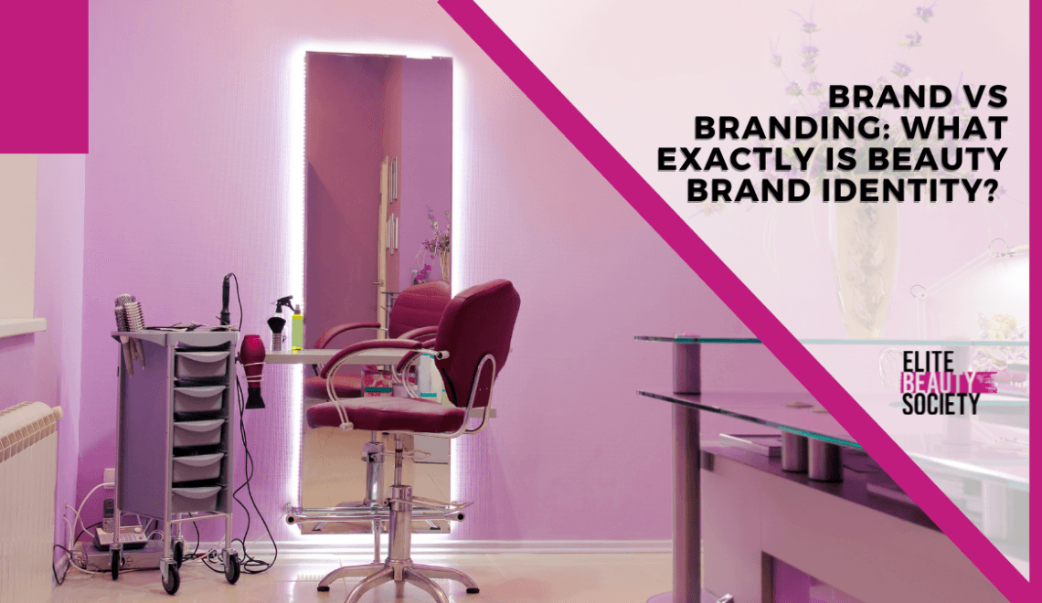 A pink and trendy salon is decorated in accordance to a brand's beauty brand identity.