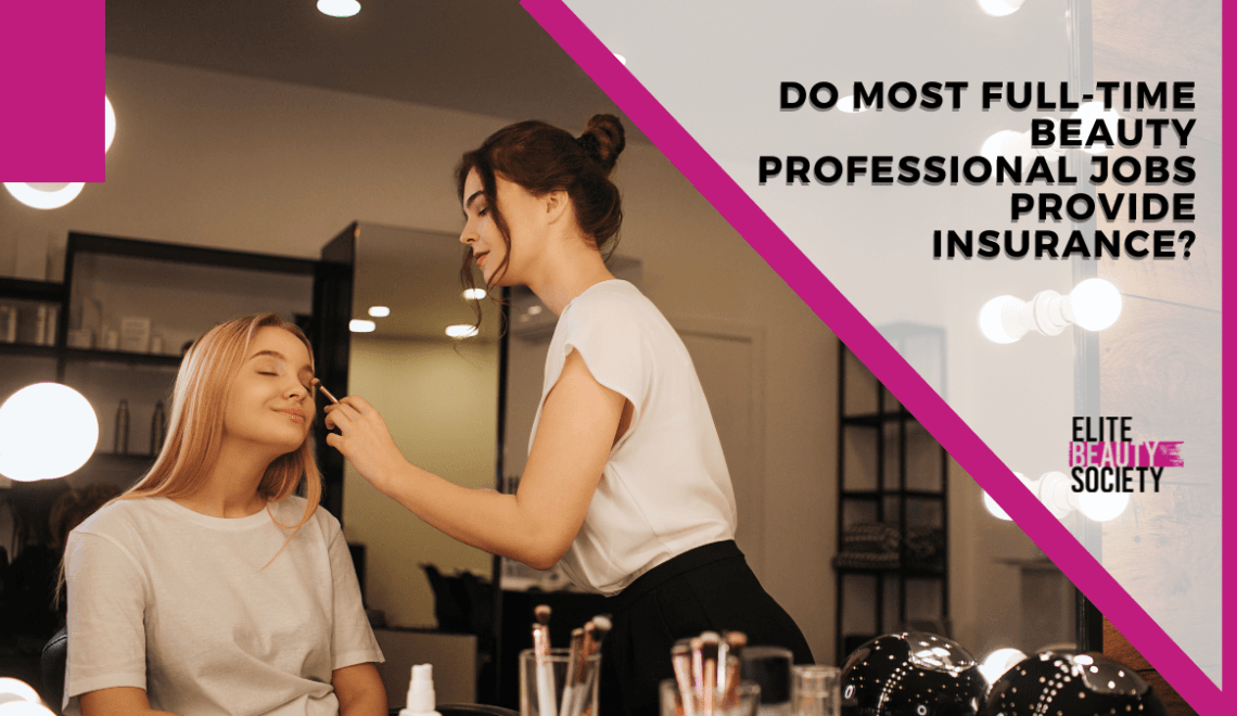 A full-time professional beauty job artist does her client's makeup.