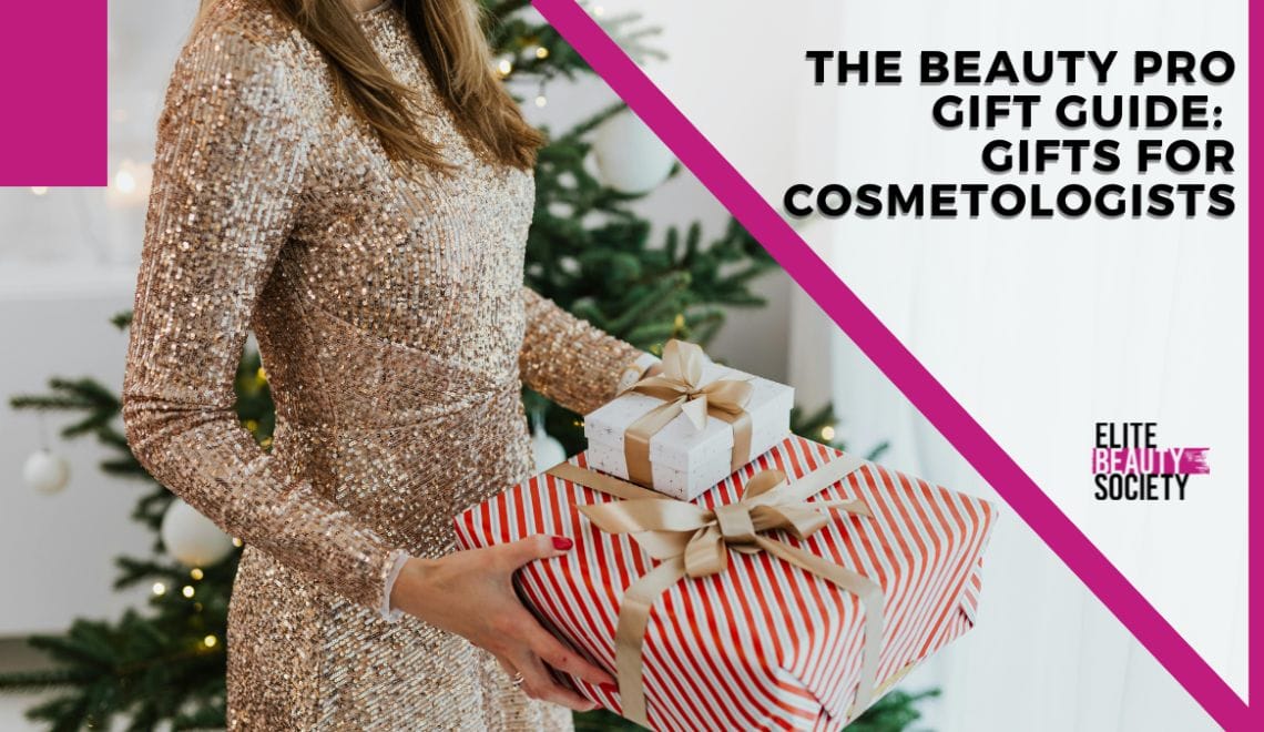 A beauty pro shows off her christmas presents, bought from the gifts for cosmetologists list.