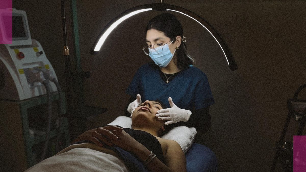 A beauty pro focused ons setting resolutions welcomes her first client of the new year.