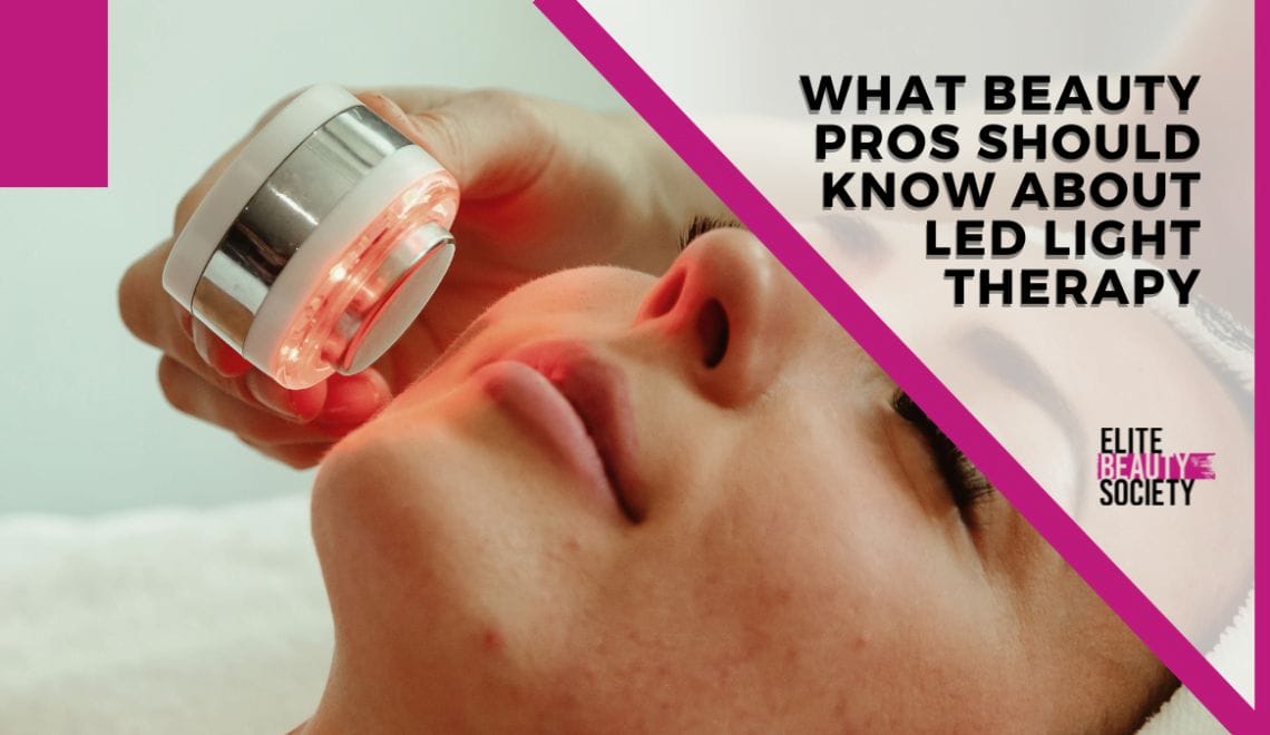 A client received LED light therapy from her esthetician.