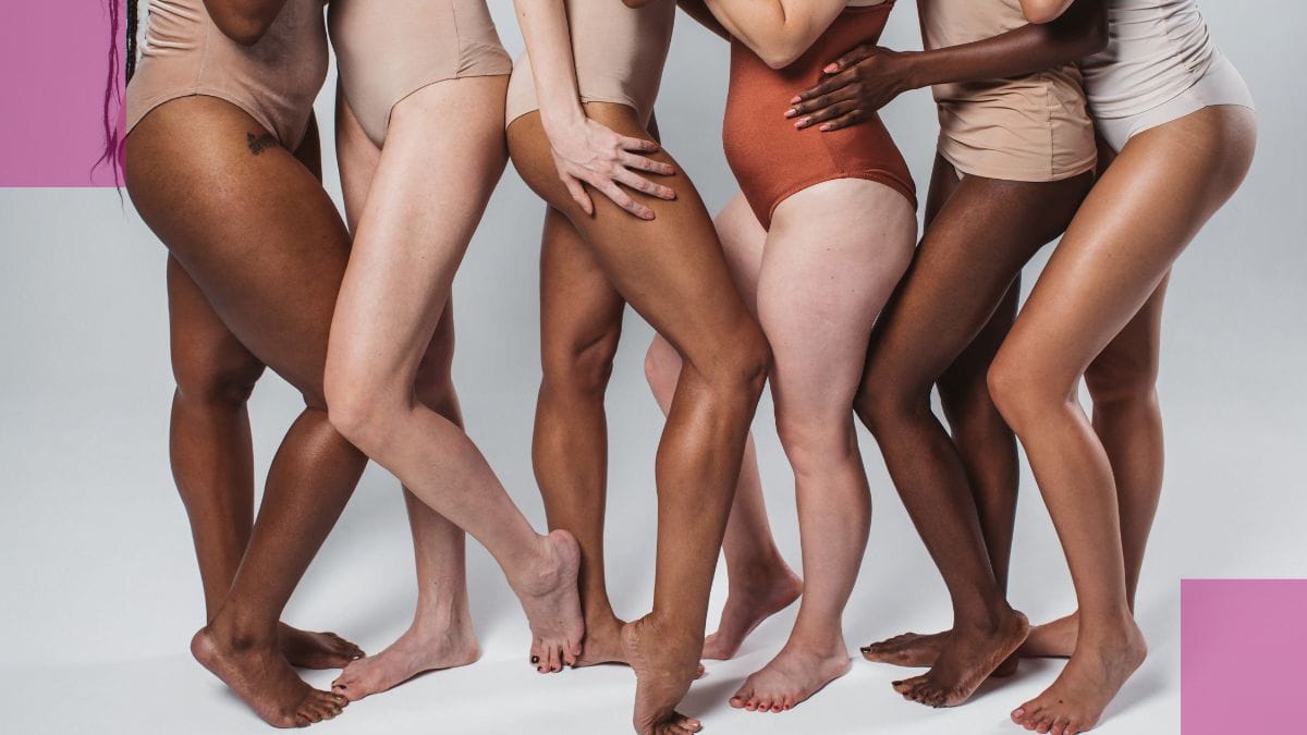 A group of beauty pro clients show off their body contouring results.