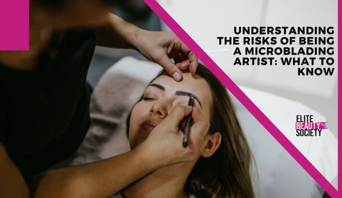 A client gets her eyebrows refreshed by her go-to microblading artist.