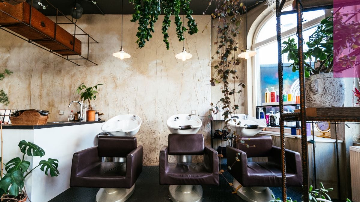 A holistic health practitioner's office is shown here with plenty of greenery.