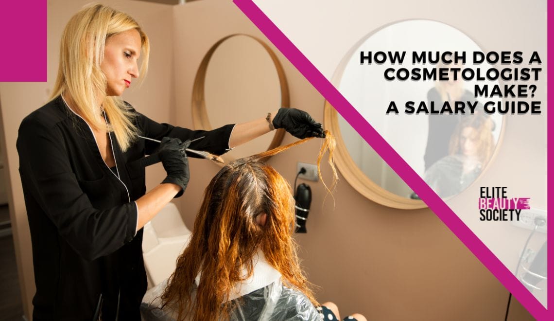 A client and her beauty pro ask and answer the question during a session: how much does a cosmetologist make?
