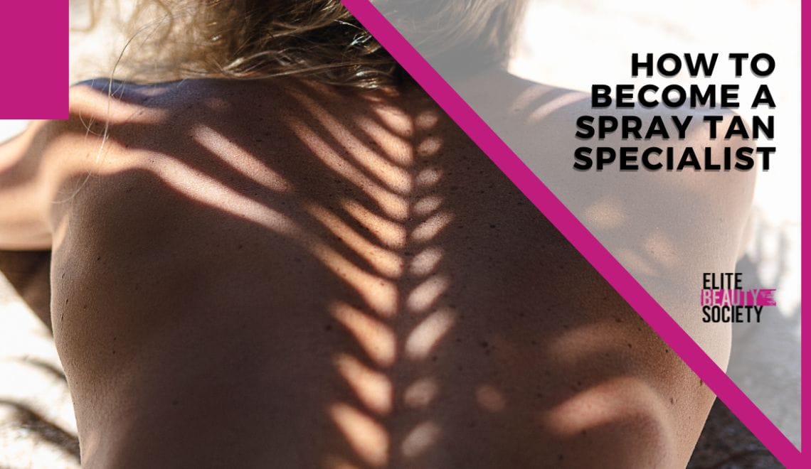 A client shows off her glow after going to a spray-tan-specialist