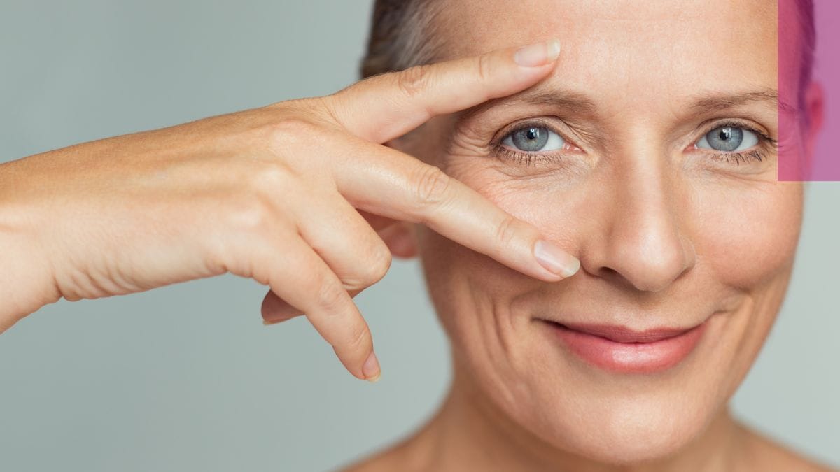A client shows off her best skincare for aging skin and wrinkles as shared by her esthetician.
