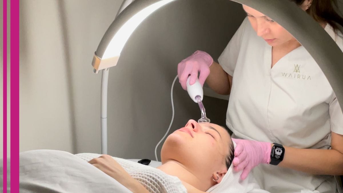 microchanneling-client An esthetician provides a facial treatment service for her client before offering microchanneling for anti-aging effects