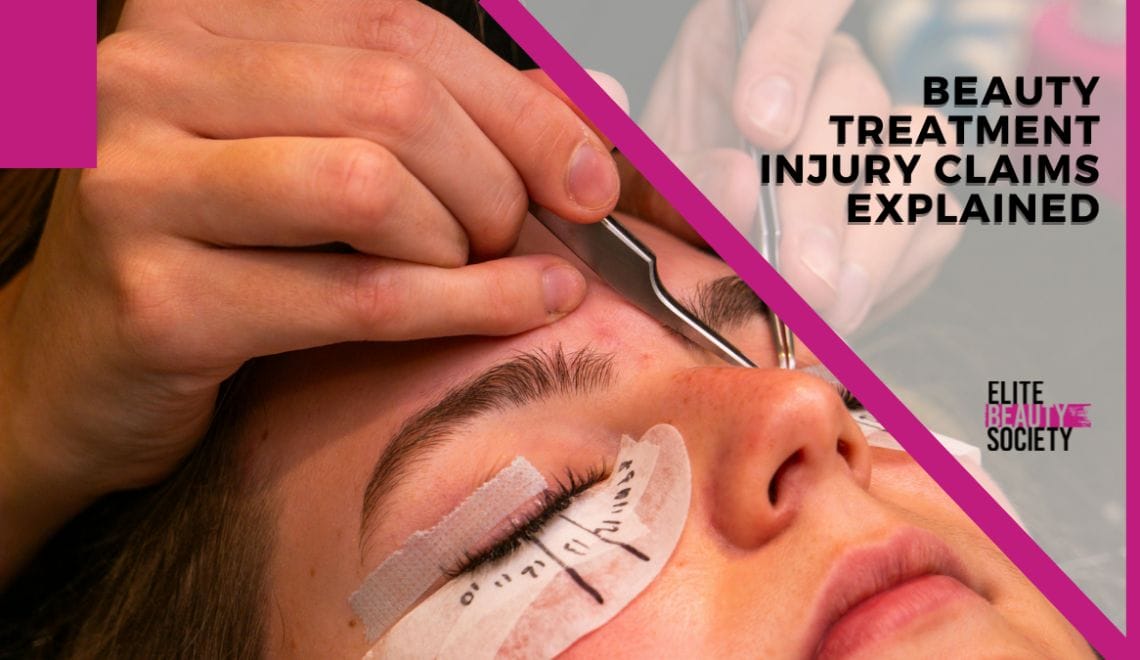 A client gets her lash extensions done, if the stylist isn't careful she could cause an issue that leads to beauty treatment injury claims.