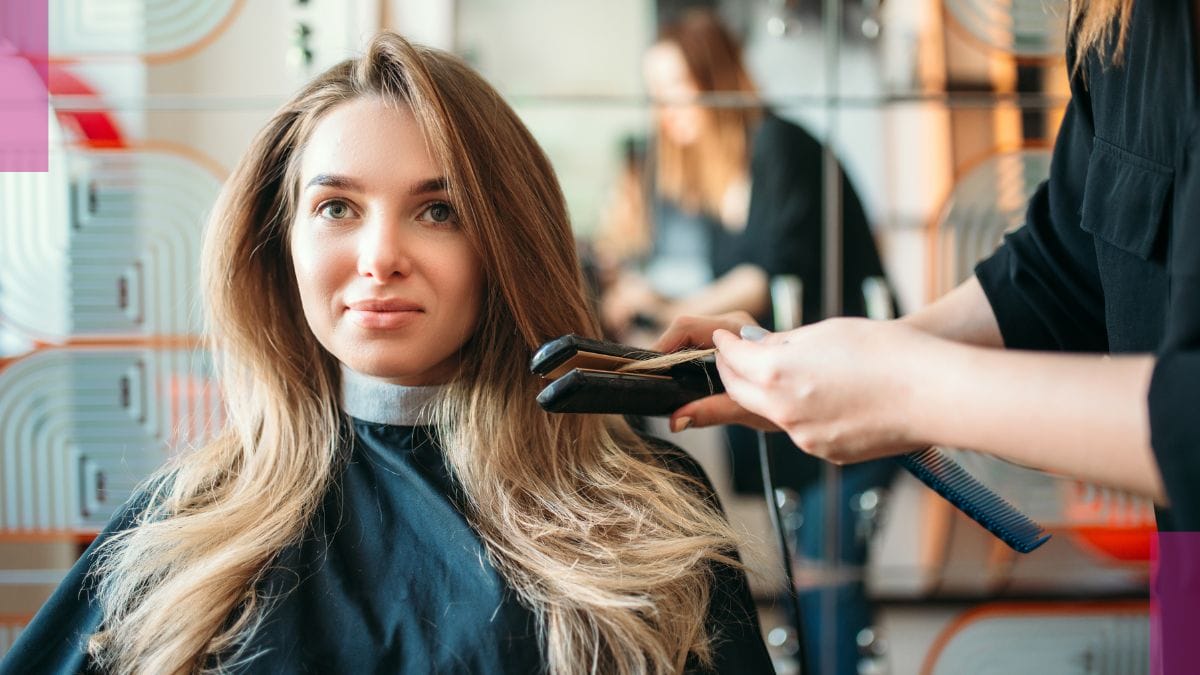 A client wonders outloud do booth renters need insurance? Her stylist answers while straightening her hair.