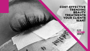 A client gets her lashes lifted at her go-to salon, a new, one of the cost-effective trending beauty treatments she loves.