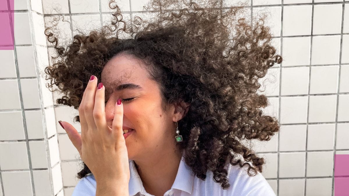 A client shows off a summer beauty trend with a cute bob haircut.